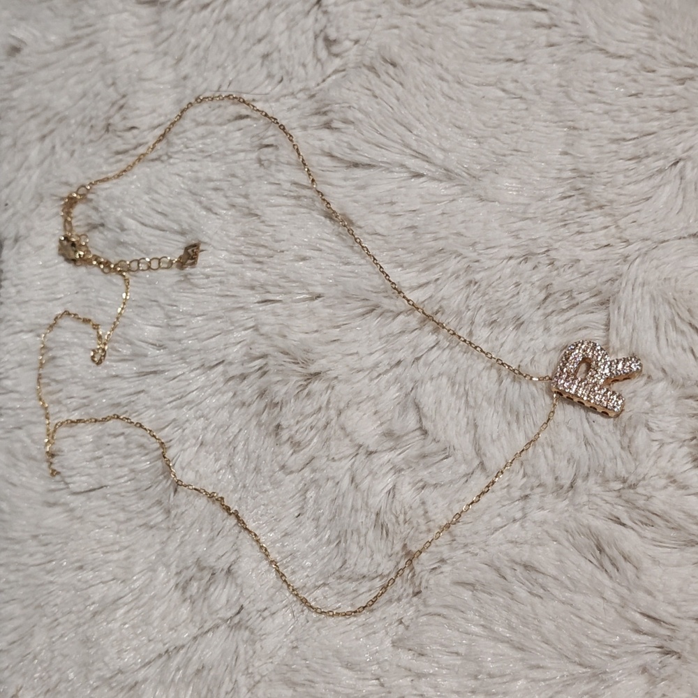 M Jewelers R Pave Bubble Letter Necklace